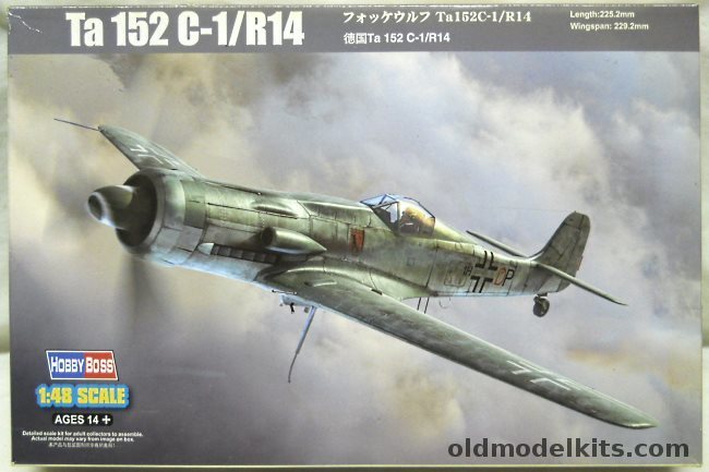 Hobby Boss 1/48 Focke-Wulf Ta-152 C-1/R14 - (TA152C1R14), 81703 plastic model kit